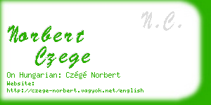 norbert czege business card